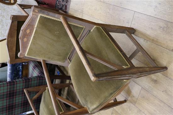 A set of four French elbow chairs
